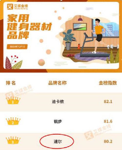 开元棋盘《家用健身器材品牌排行榜TOP10》SOLE速尔跻身榜单前三(图2)