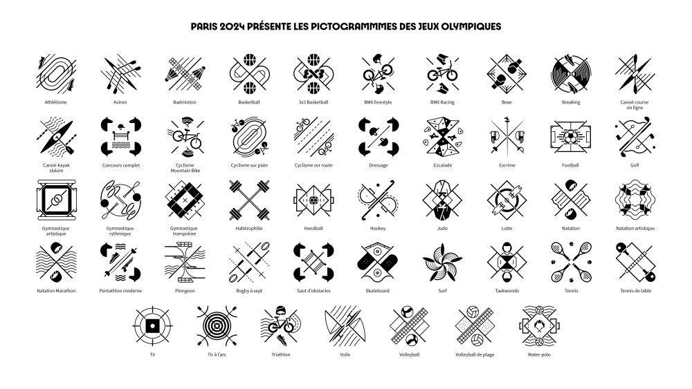 巴黎奥运会项目图标公布 传递“荣誉徽章”理念(图1)